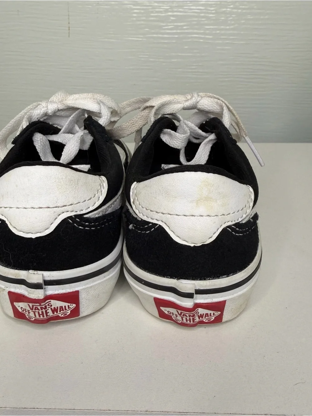 Vans Kids Black and White Classic Lace-Up Sneakers